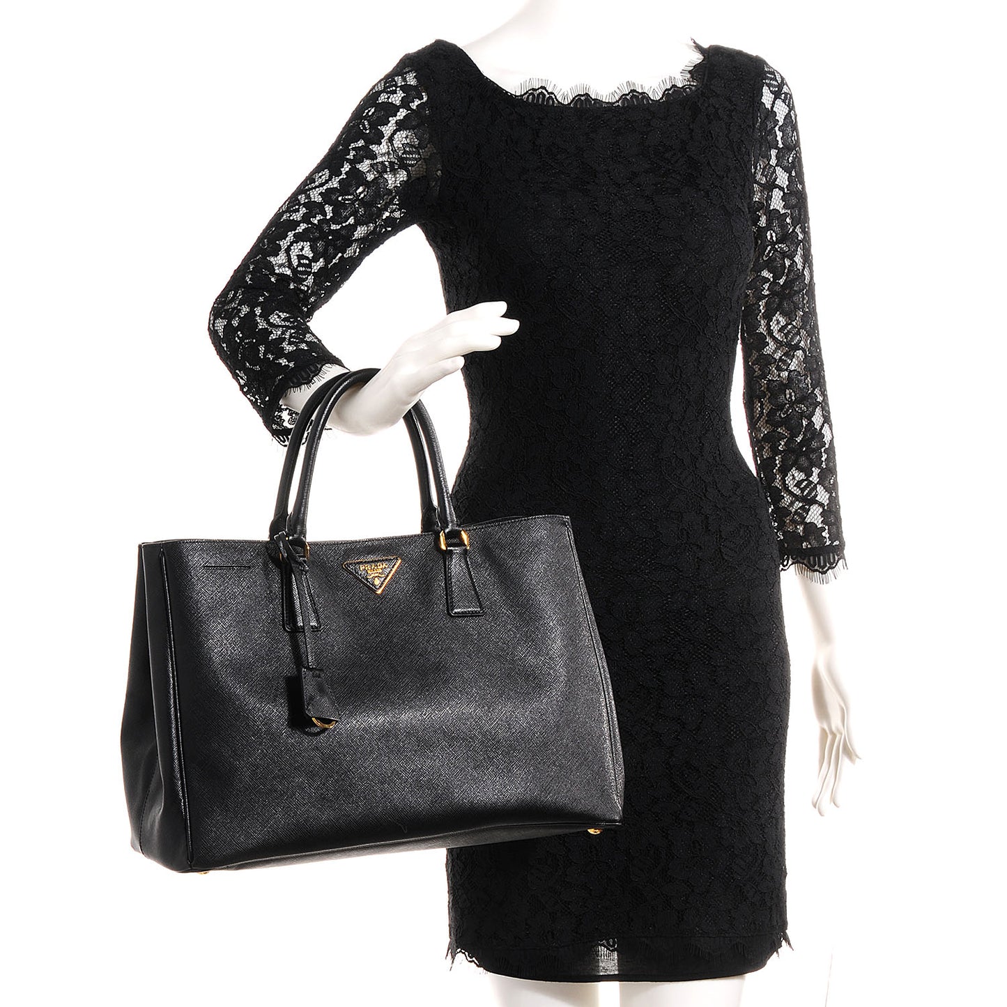 Saffiano Lux Large Tote Nero Black