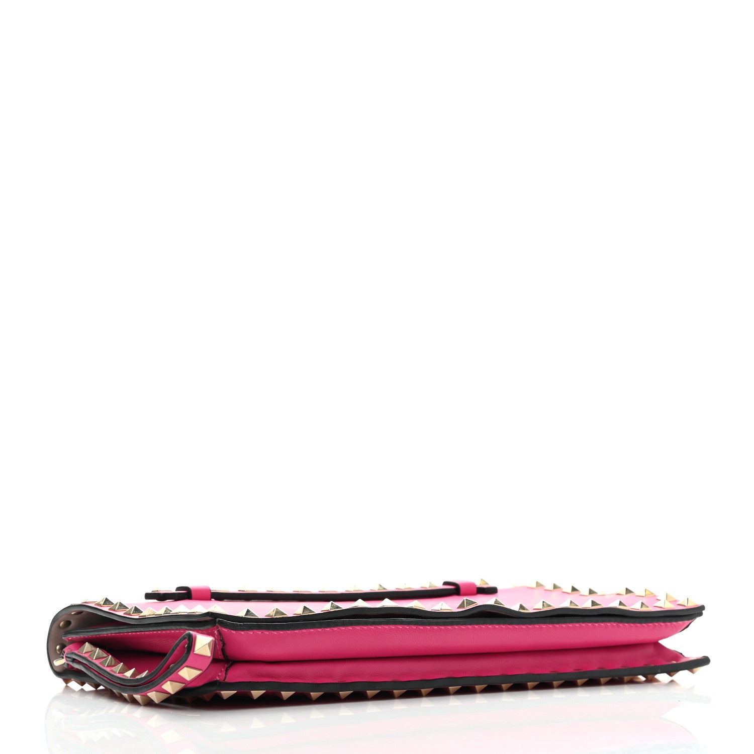 Valentino Garavani Nappa Rockstud Wristlet Clutch Pop Fuxia 4 of 7
