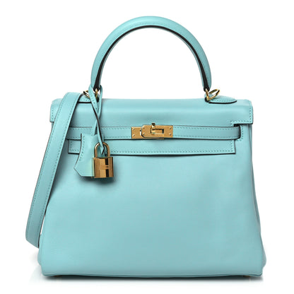 Hermes Swift Kelly Retourne 25 Bleu Atoll 1 of 10