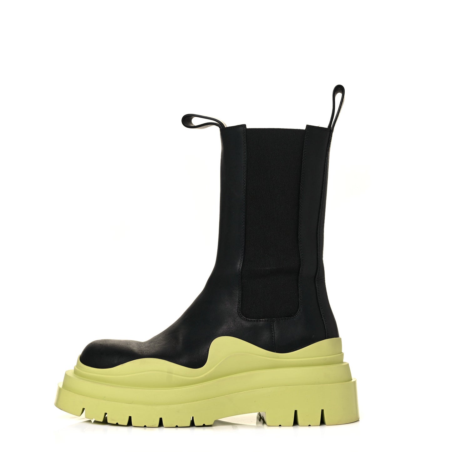 Calfskin The Tire Chelsea Boots 36 Black Seagrass