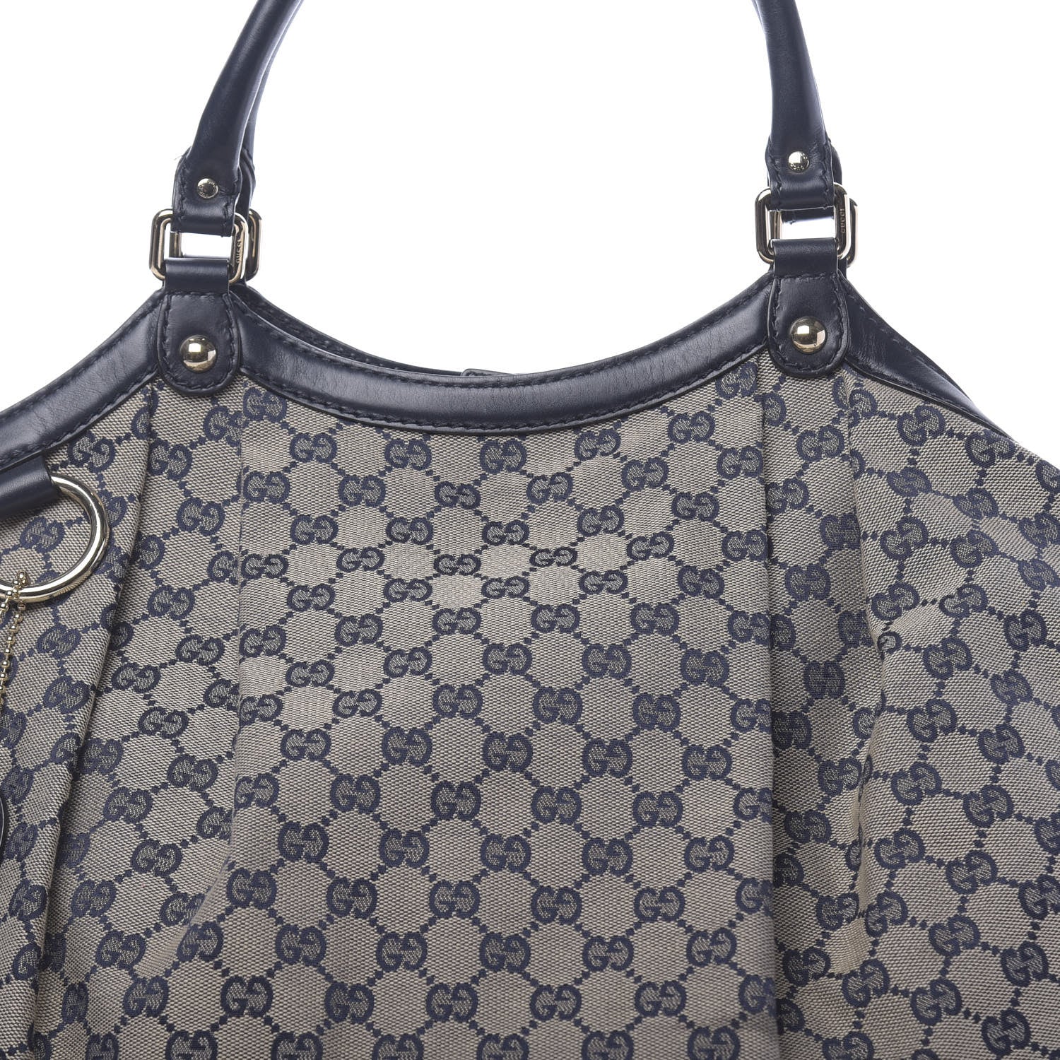 Gucci Monogram Calfskin Large Sukey Tote Beige Blue 8 of 11