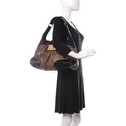 Louis Vuitton Monogram Embossed Polly Hobo Taupe 2 of 9