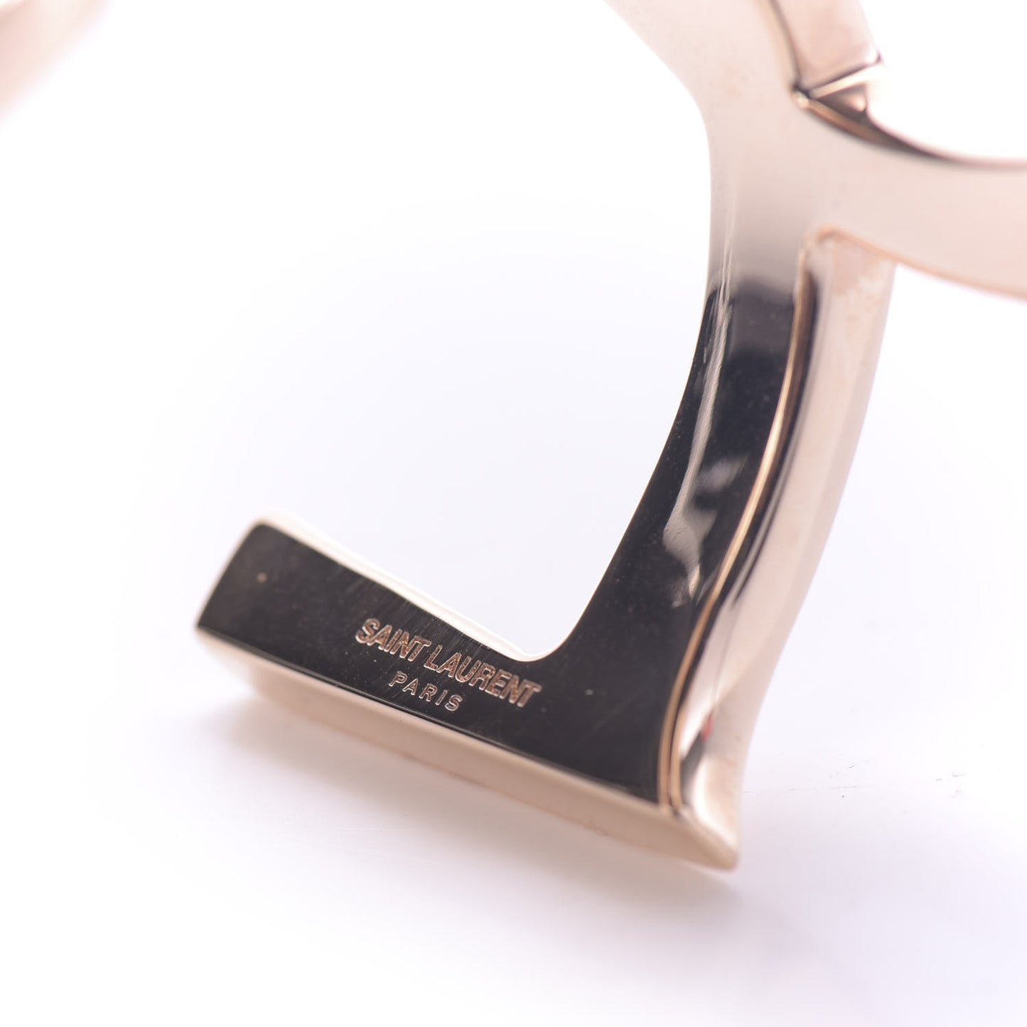 Brass Monogram Large Cuff Bracelet Rose Gold