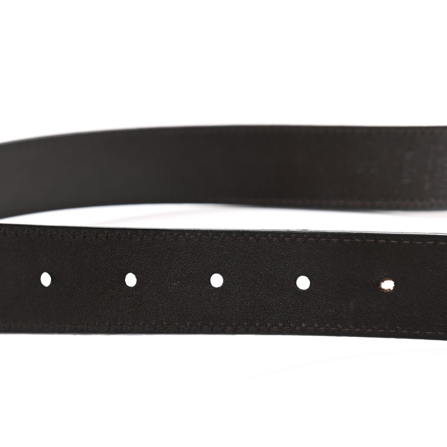 Louis Vuitton Calfskin 30mm Reversible Belt 95 38 Black Dark Brown 3 of 5