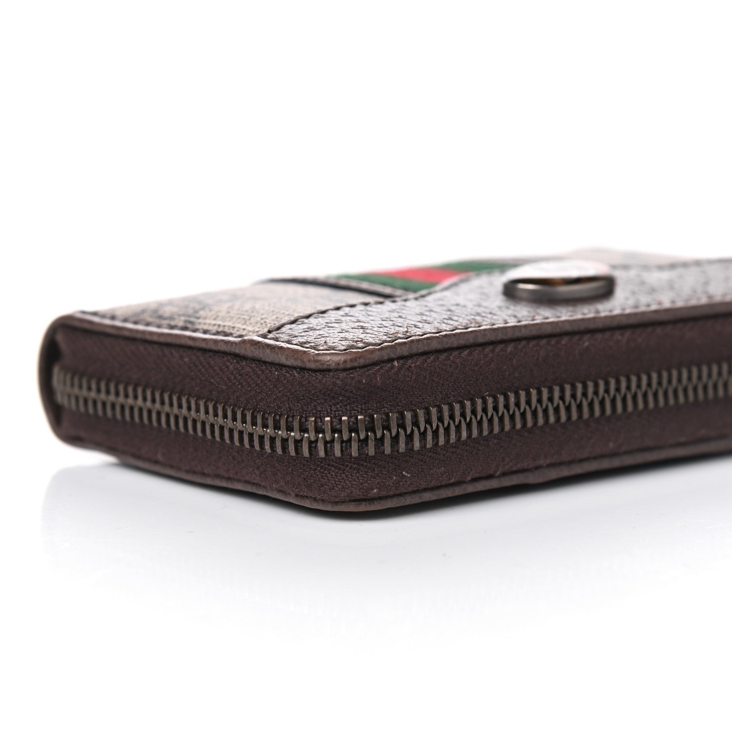 Gucci GG Supreme Web Ophidia Zip Around Card Case Brown 7 of 8