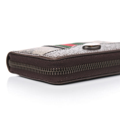 Gucci GG Supreme Web Ophidia Zip Around Card Case Brown 7 of 8