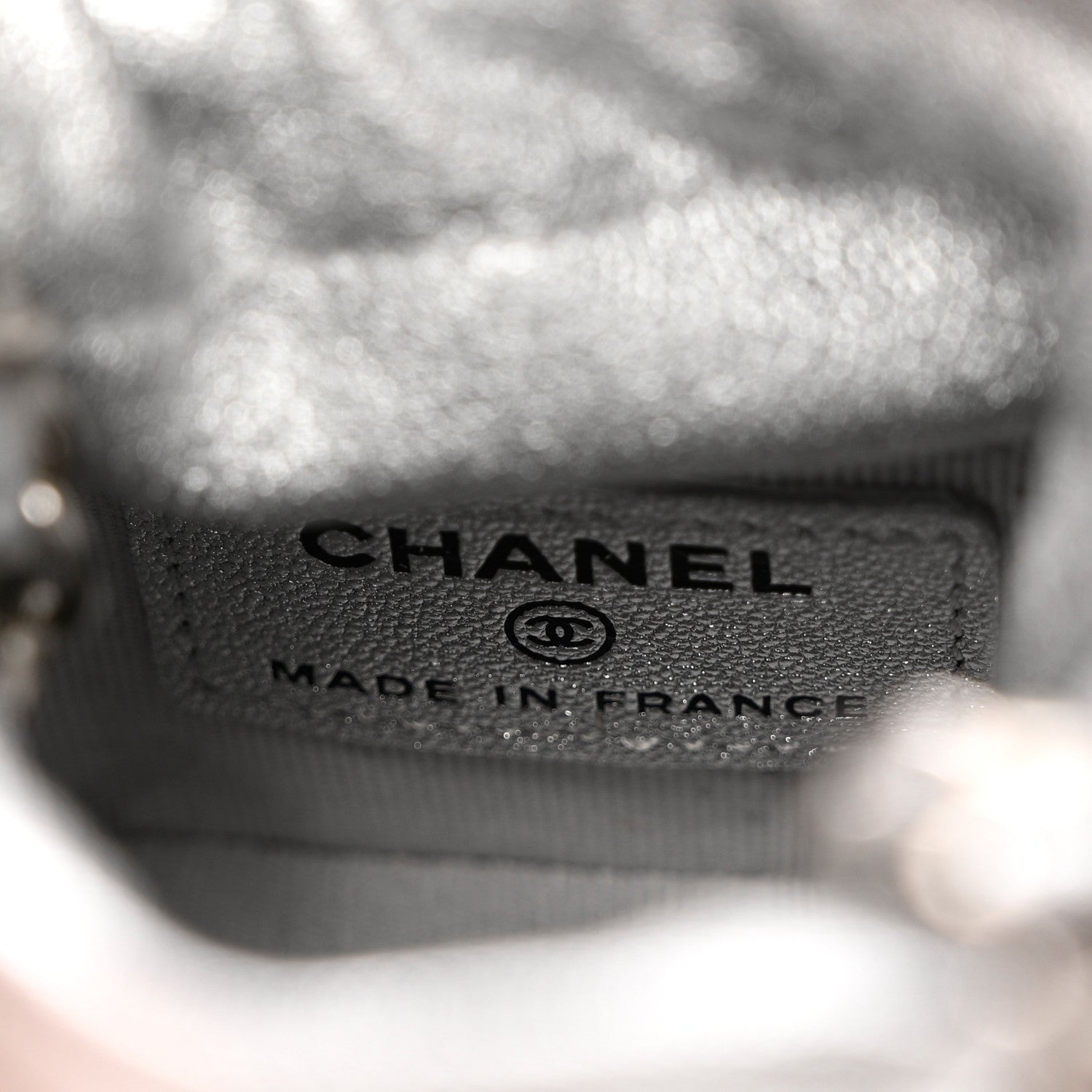 Chanel Metallic Caviar Quilted Mini Drawstring Bucket Bag Silver 5 of 8