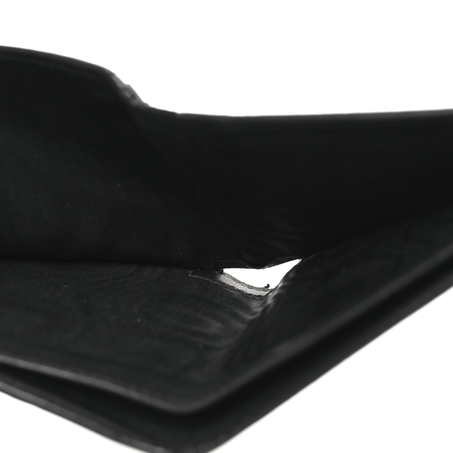 Calfskin Crocodile Embossed Tiny Cassandre East West Wallet Black
