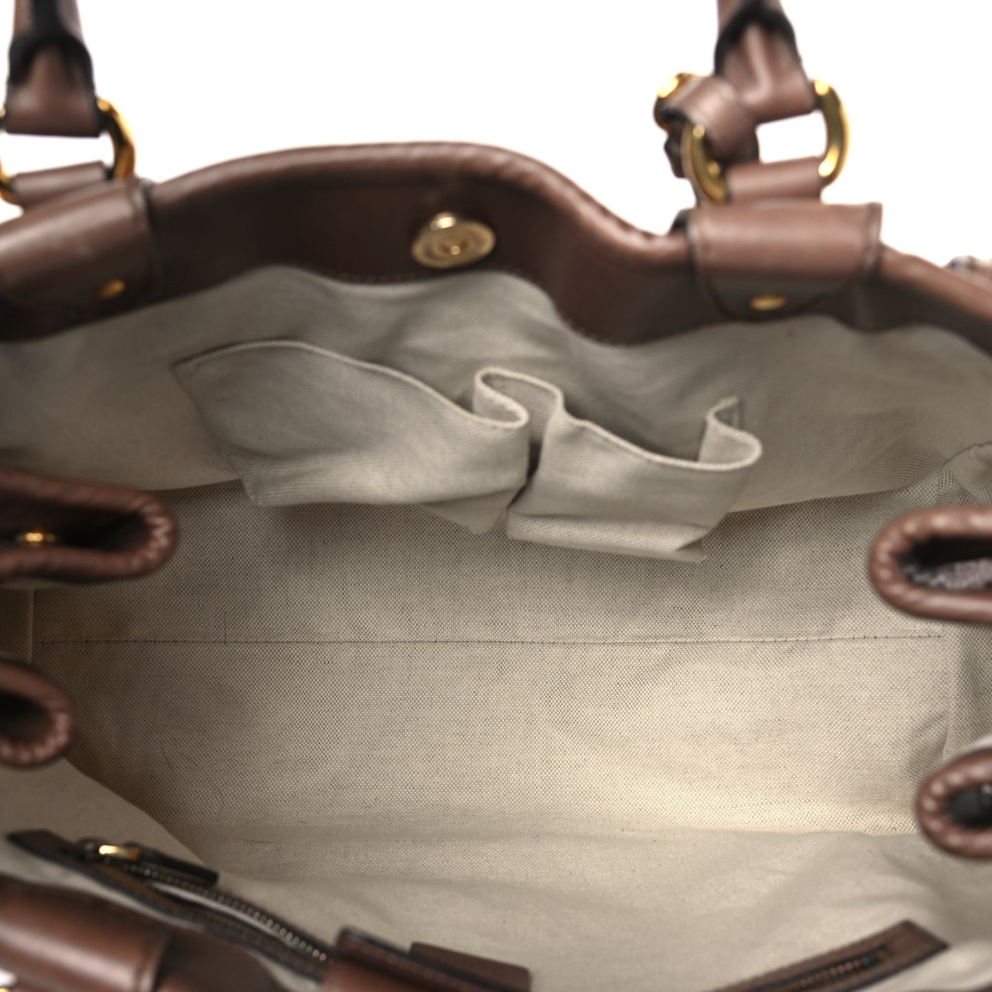 Calfskin Medium GG Running Tote Brown