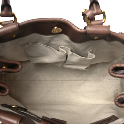 Gucci Calfskin Medium GG Running Tote Brown 5 of 10