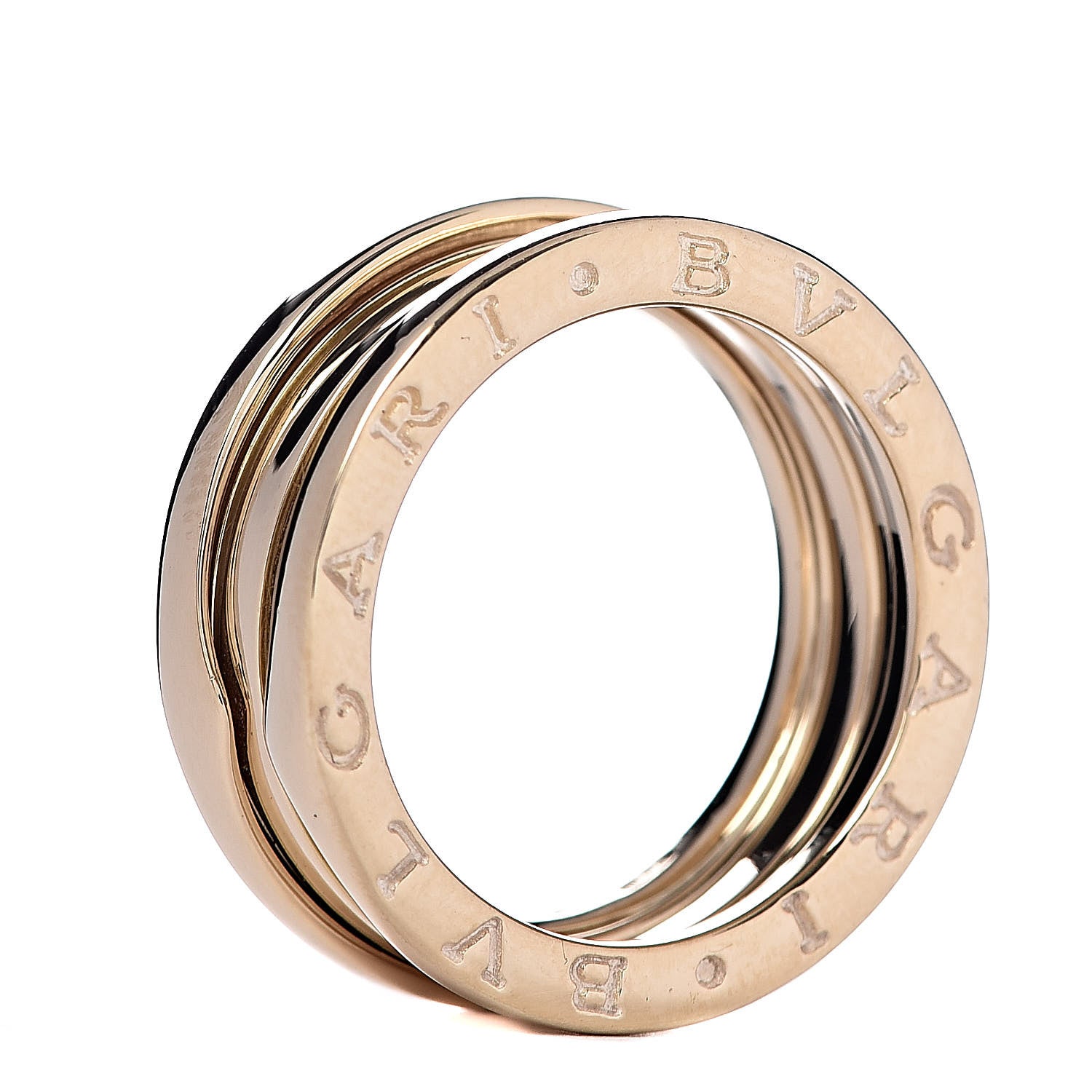 Bulgari 18K Yellow Gold B.Zero1 Three-Band Ring 55 7.25 4 of 5