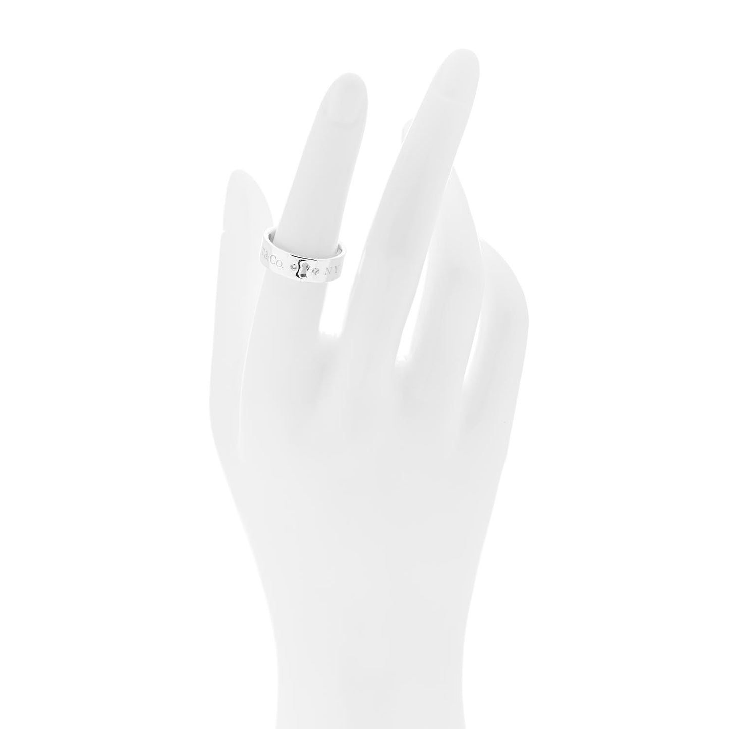 Sterling Silver Diamond Locks Ring 53 6.25