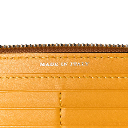 Burberry Vintage Check Graffiti Print Zip Around Wallet Yellow 7 of 9