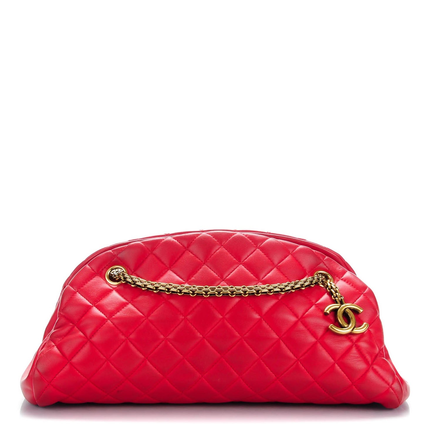 Lambskin Quilted Medium Just Mademoiselle Red