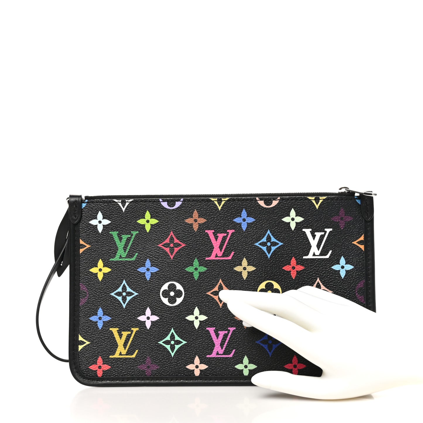 LV x TM Monogram Multicolor Carryall PM Pochette Black