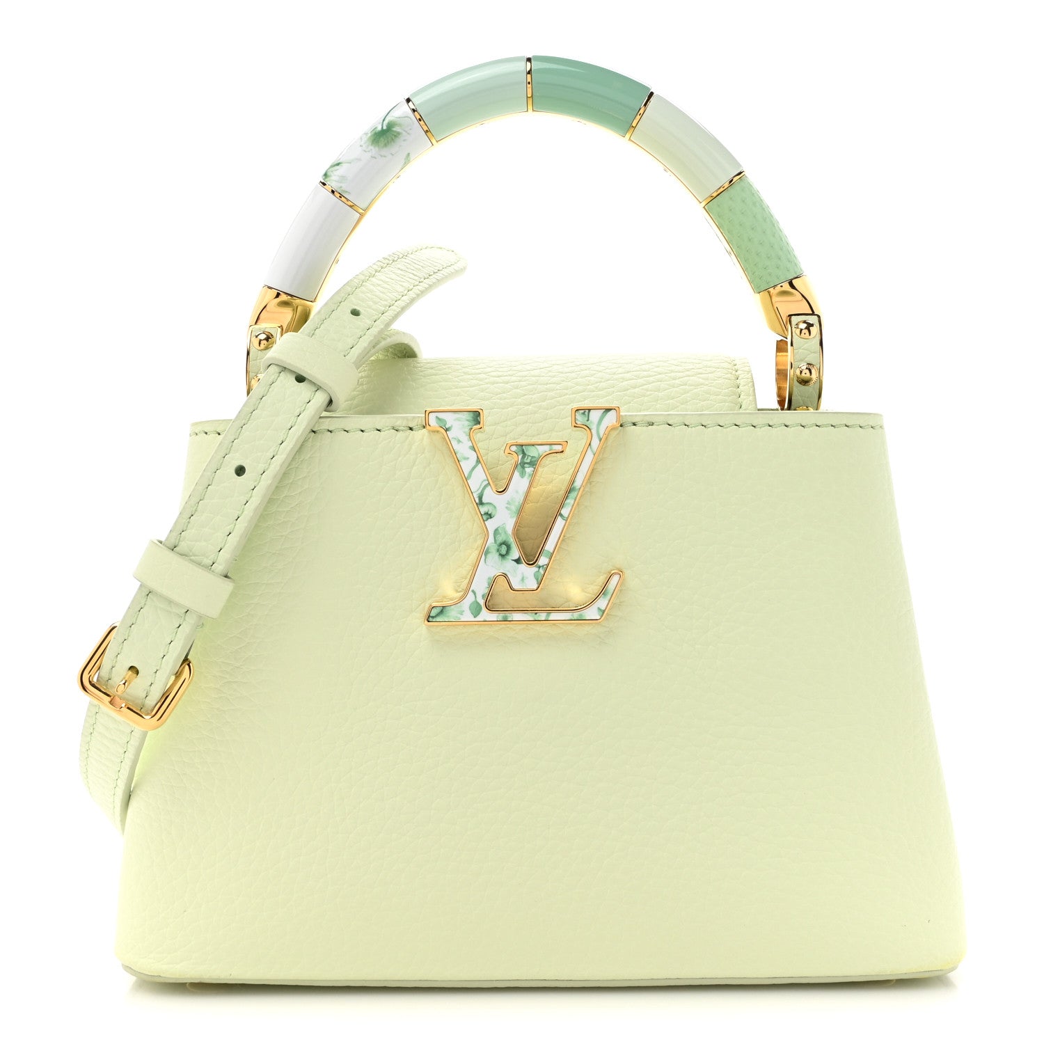Louis Vuitton Taurillon Karung Mini Capucines Vert D'eau Green 1 of 11