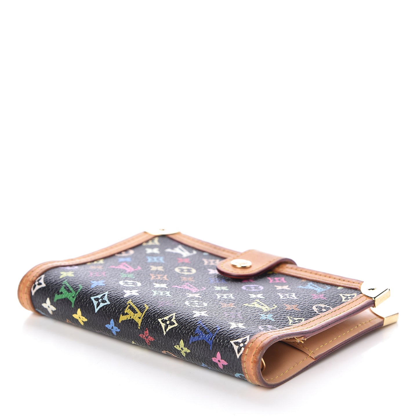 Monogram Multicolor Small Ring Agenda Cover Black