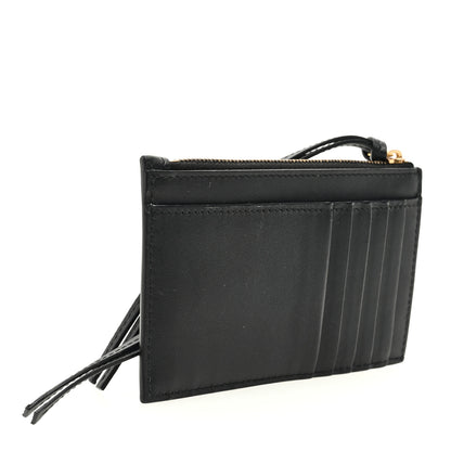 Balenciaga Grained Calfskin Neo Classic Brass Hardware Long Coin Case Card Holder Black 3 of 7
