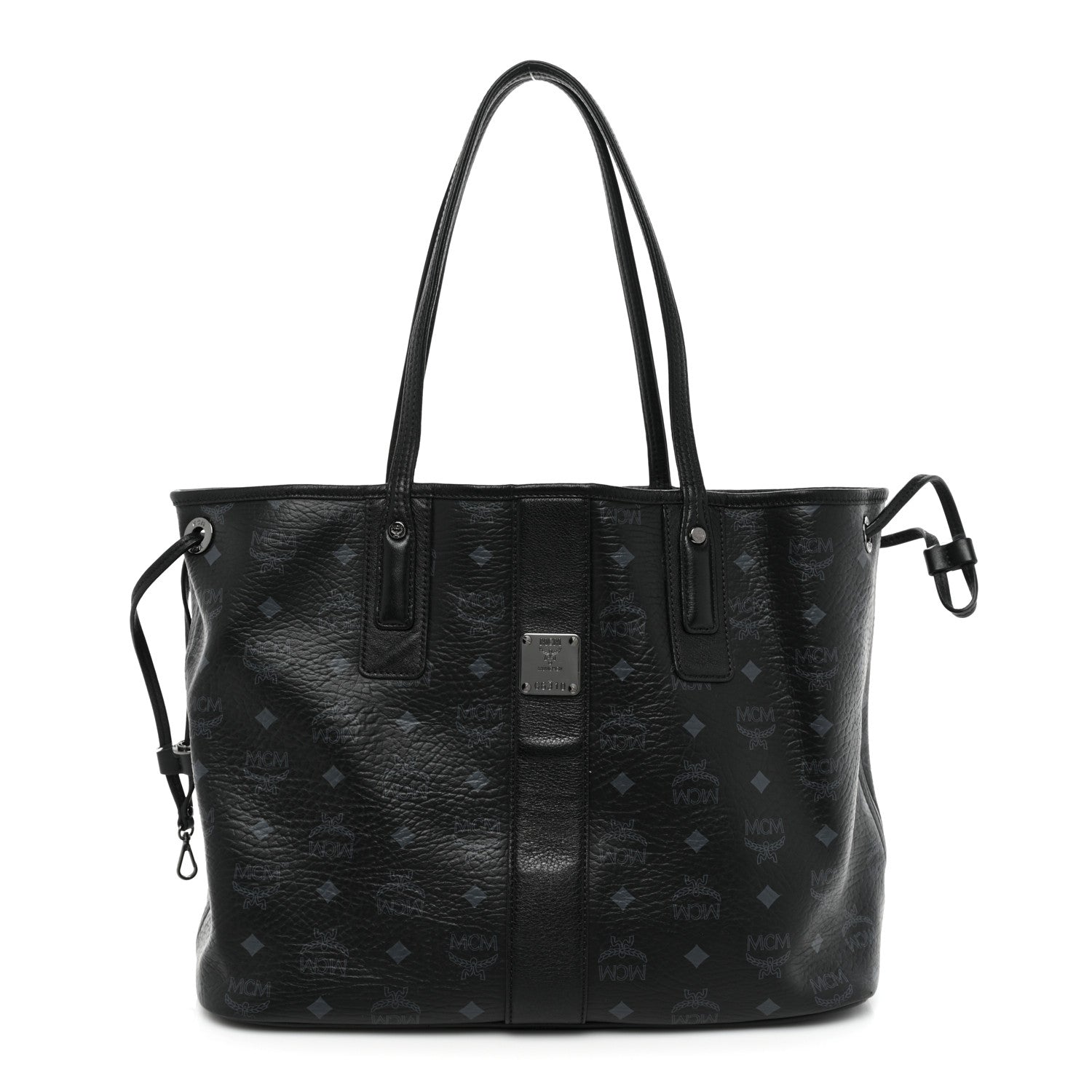 MCM Visetos Medium Liz Reversible Shopper Tote Black 1 of 17