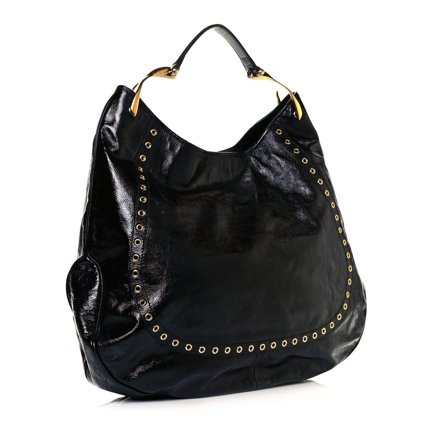 Patent Eyelet Hobo Black