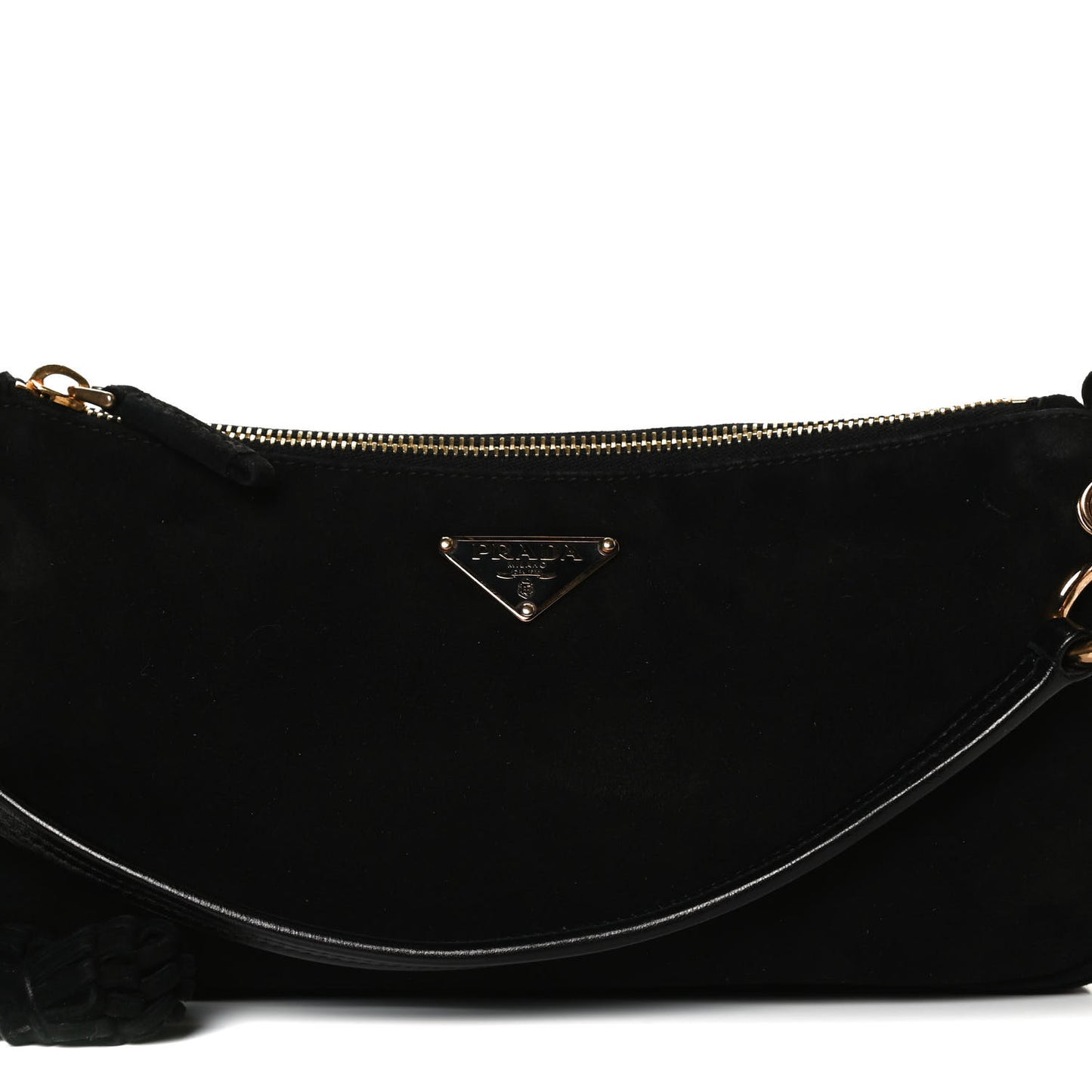 Suede Box Shoulder Bag Black