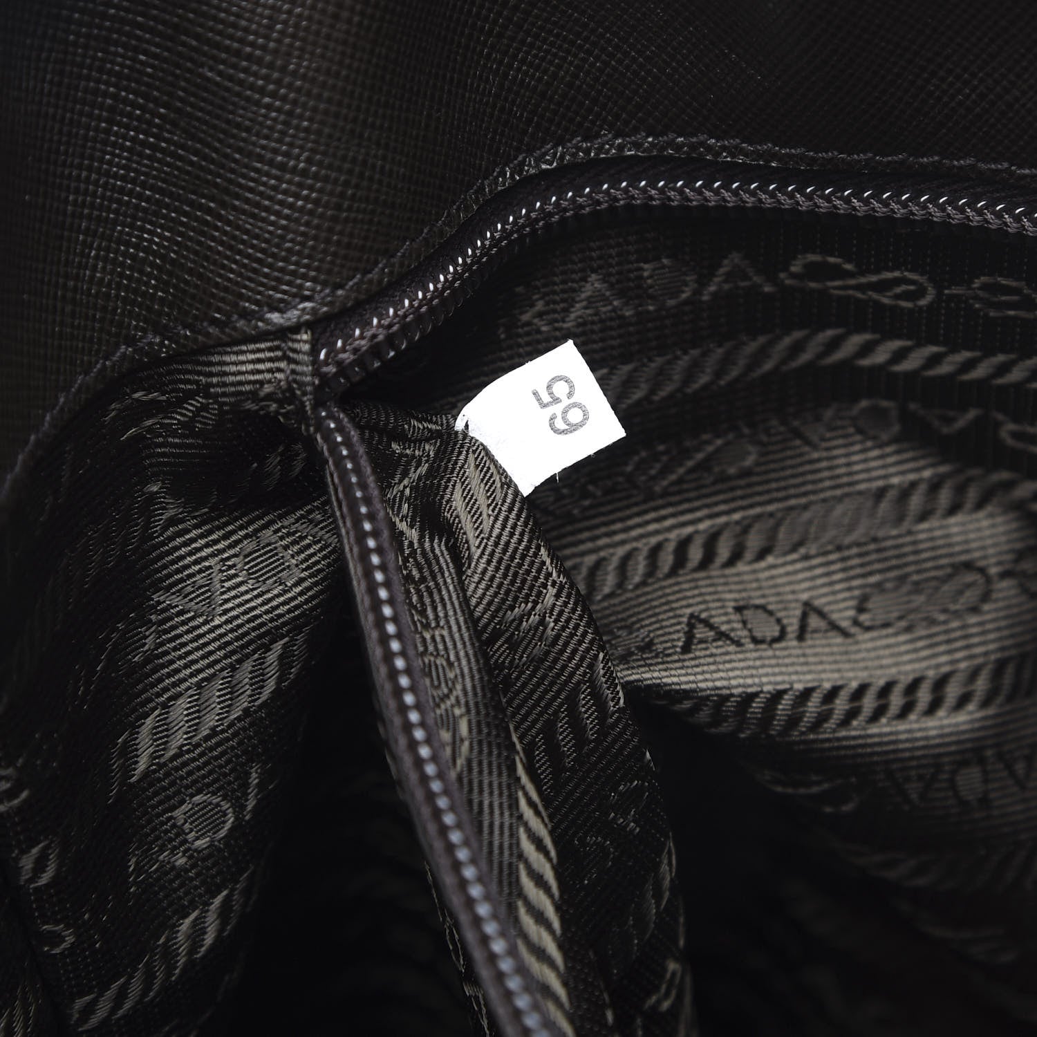 Prada Tessuto Nylon Saffiano Tote Brown 7 of 13
