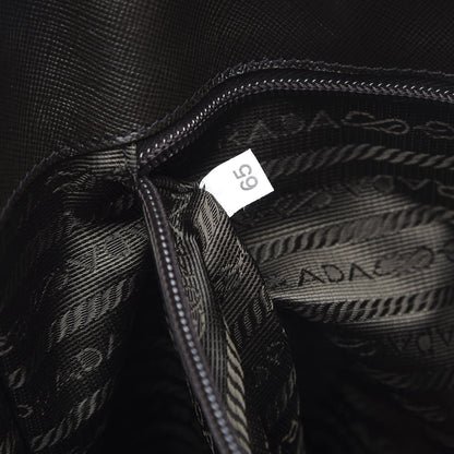 Prada Tessuto Nylon Saffiano Tote Brown 7 of 13