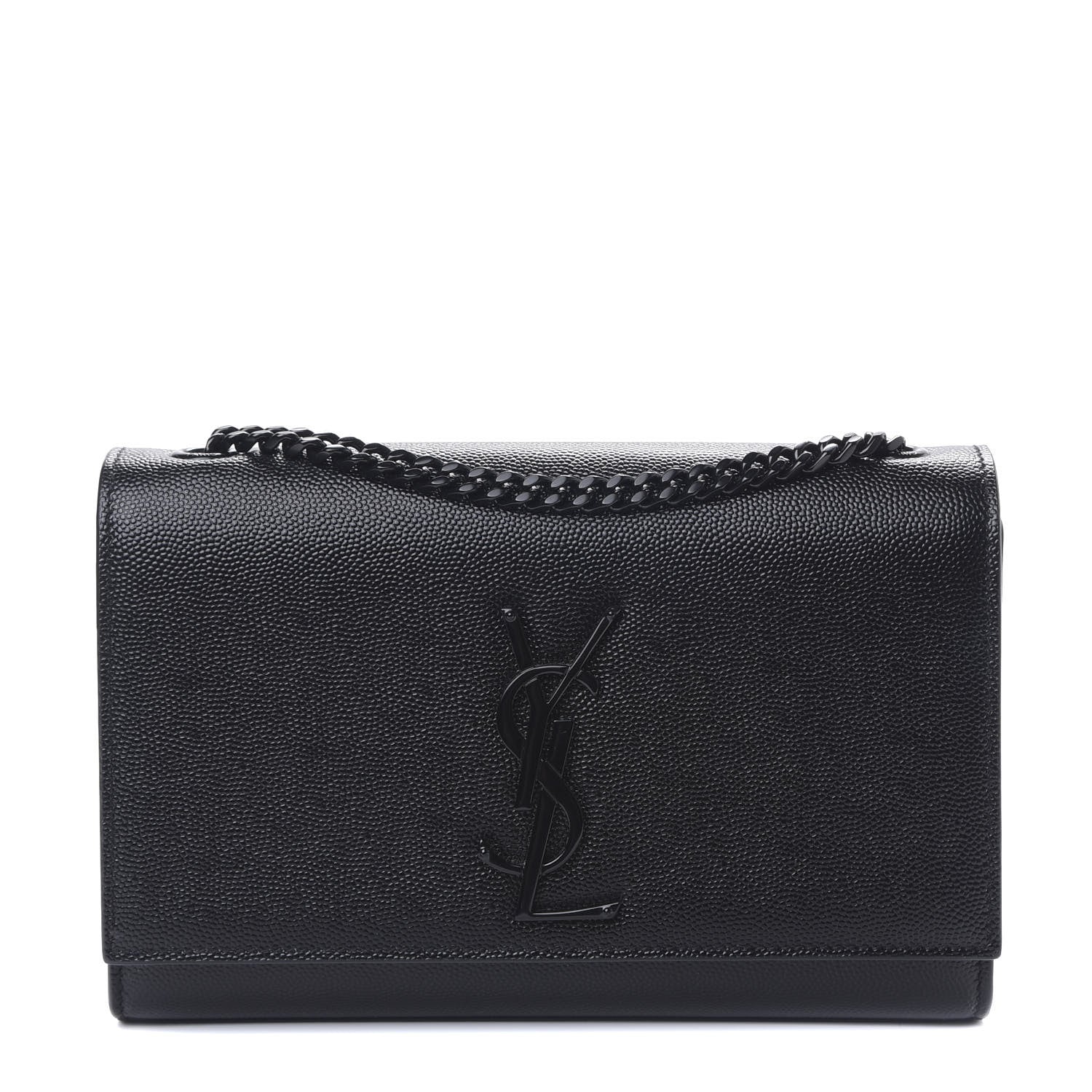 Saint Laurent Grain De Poudre Small Monogram Kate Satchel Black 1 of 9