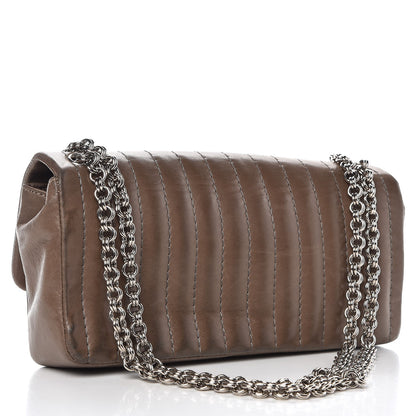 Chanel Lambskin Vertical Quilted East West Flap Brown 4 of 14