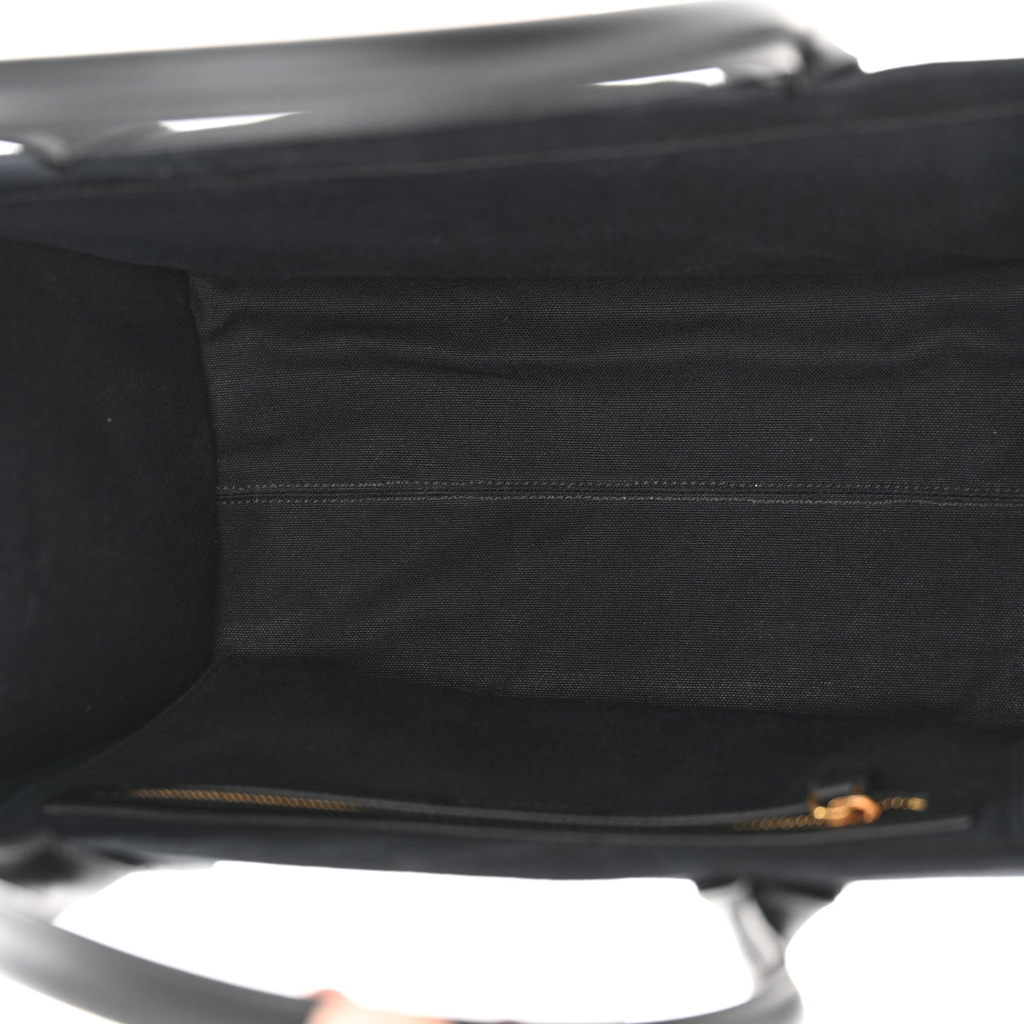 Canvas Suppler Calfskin Cabas GV Signature Tote Black