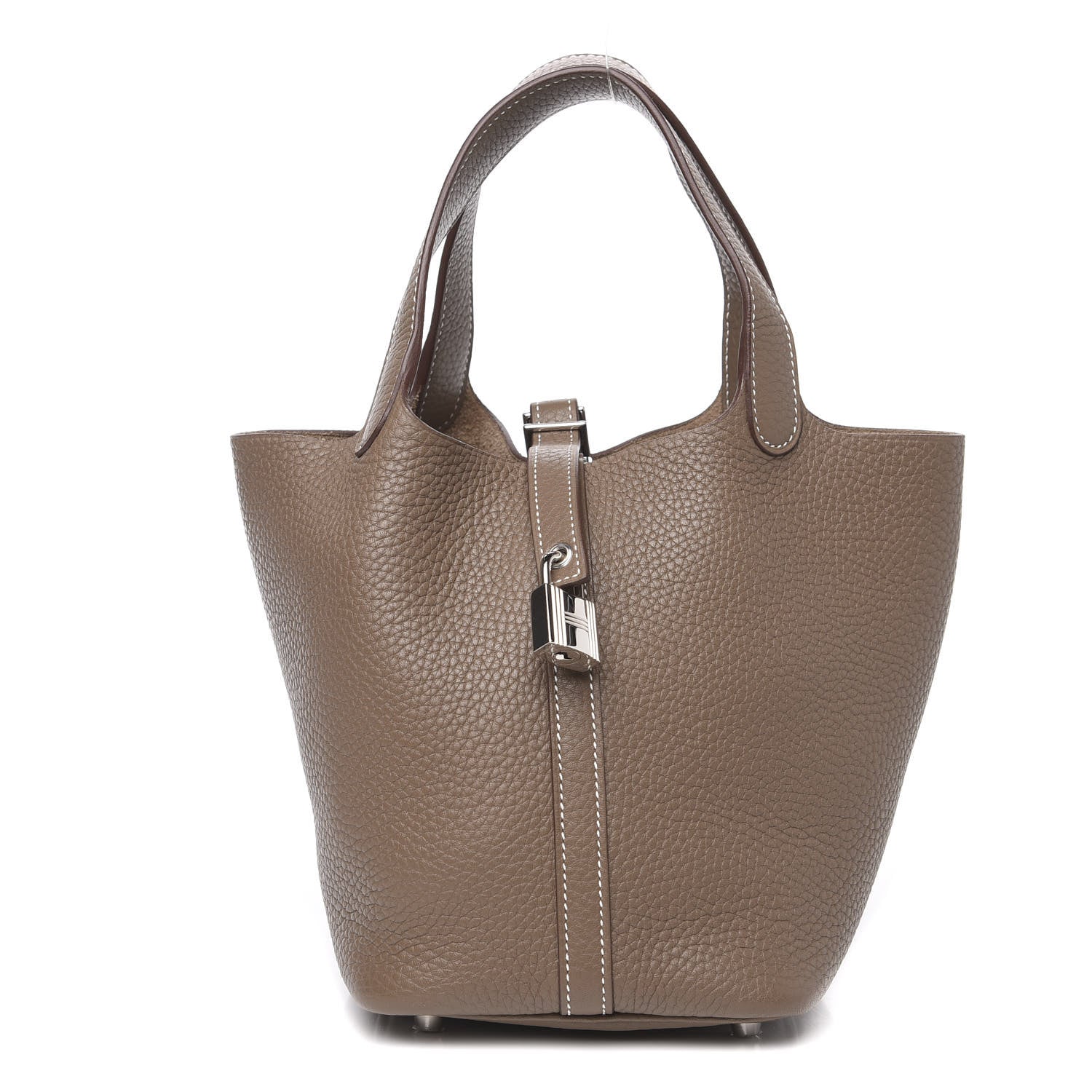 Hermes Taurillon Clemence Picotin Lock 18 PM Etoupe 1 of 9