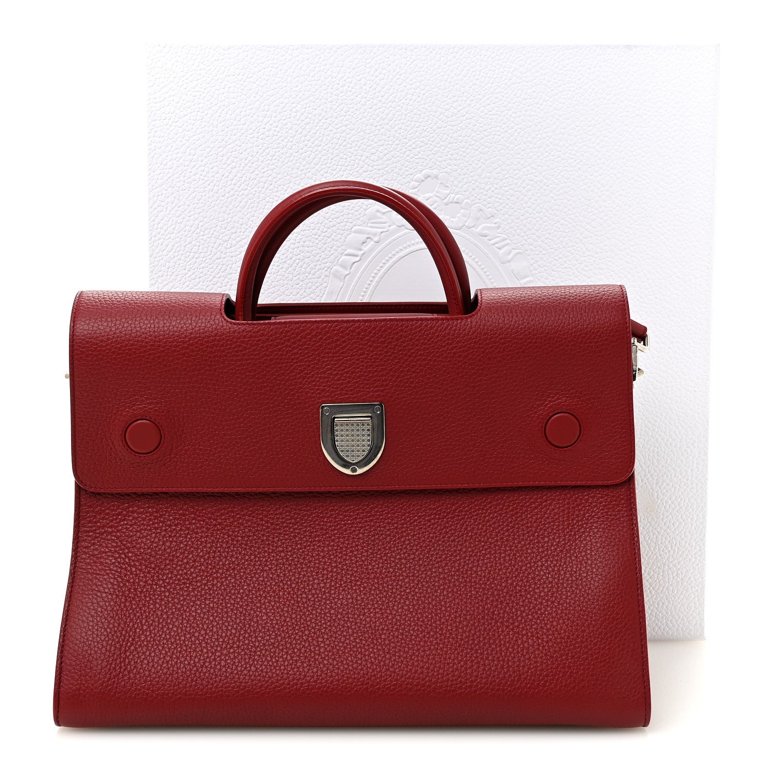 Christian Dior Bullcalf Large Diorever Flap Red 11 of 11