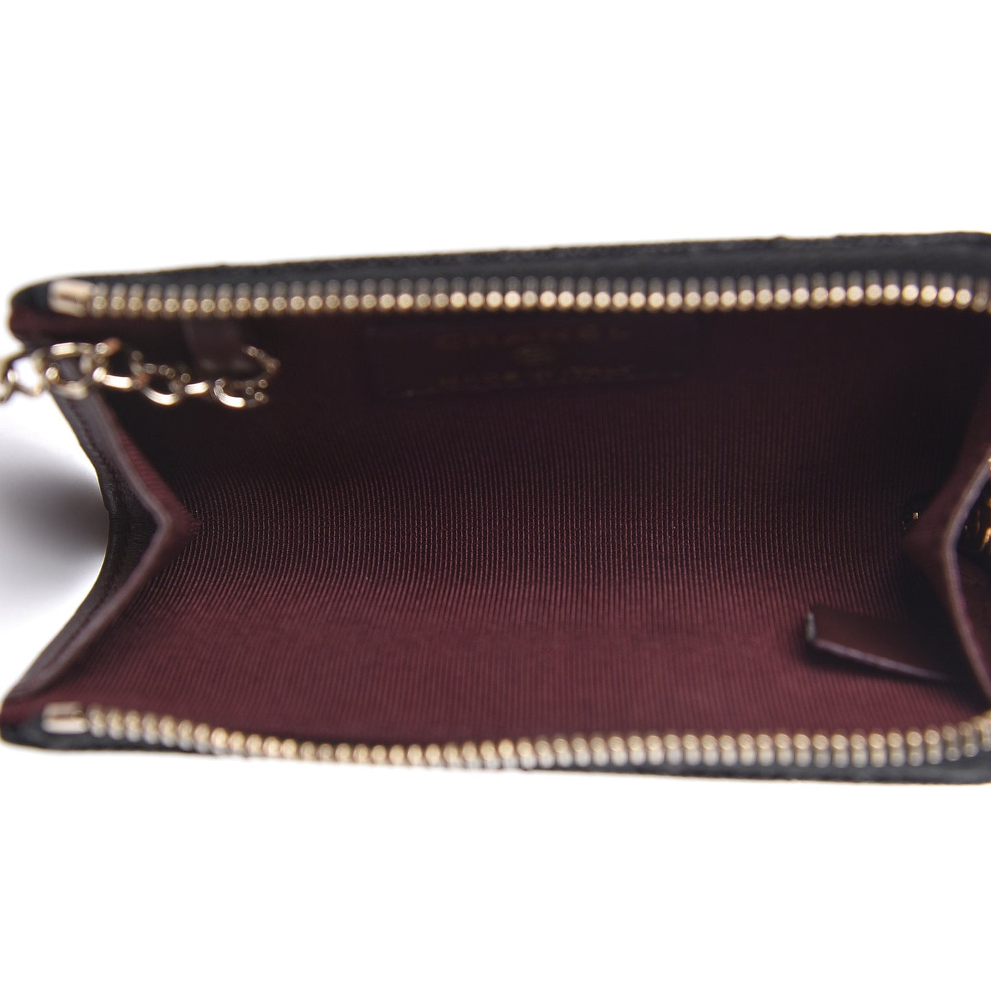 Caviar Quilted Key Holder Case Black
