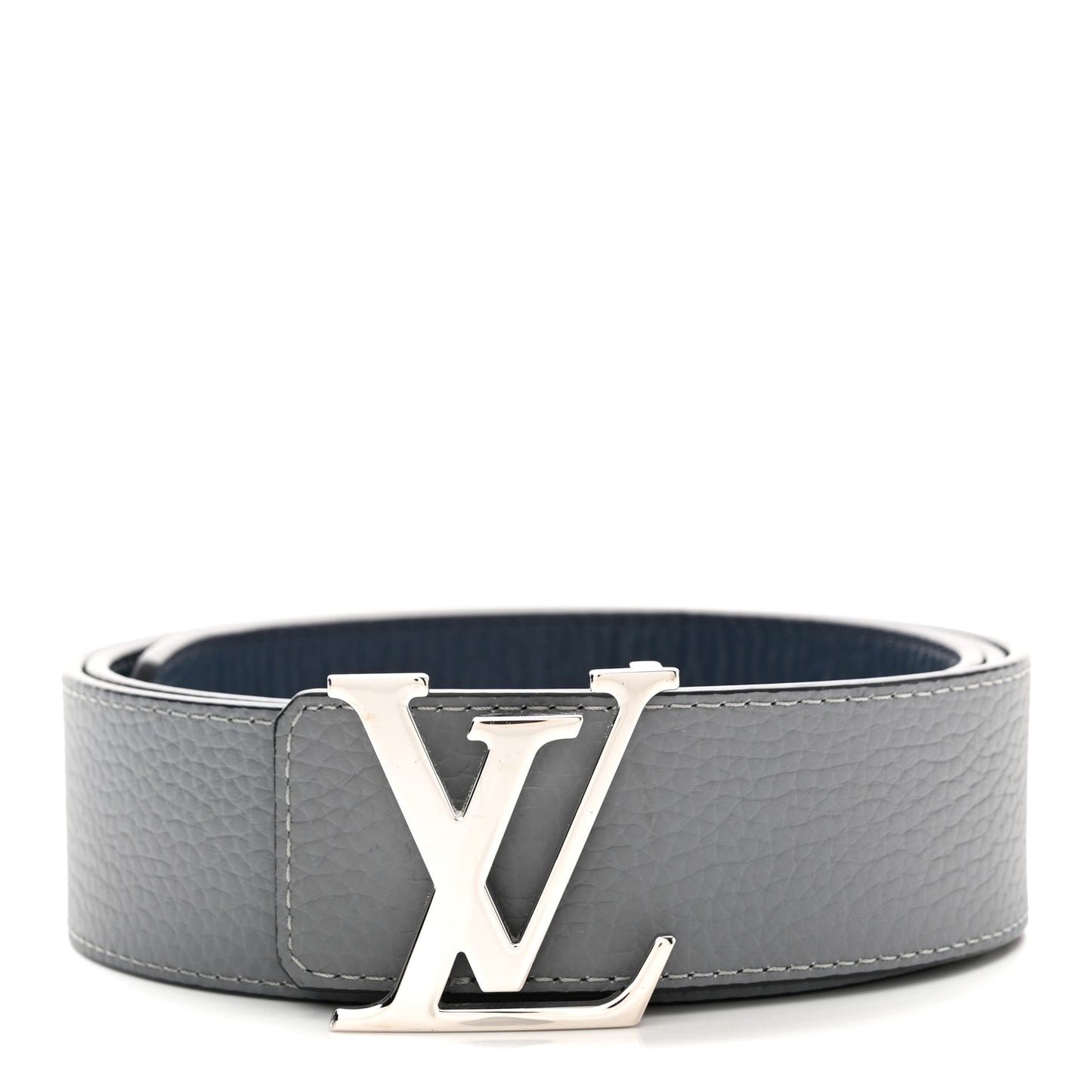 Taurillon Calfskin 30mm LV Initiales Reversible Belt 100 40 Navy