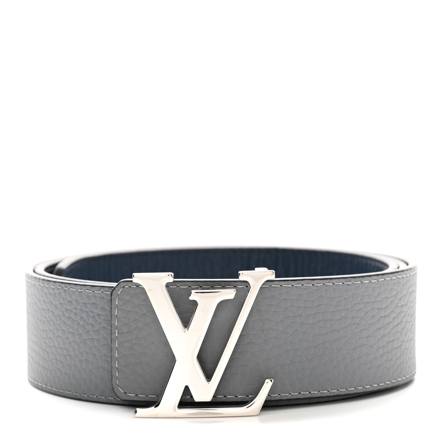 Louis Vuitton Taurillon Calfskin 30mm LV Initiales Reversible Belt 100 40 Navy 1 of 9