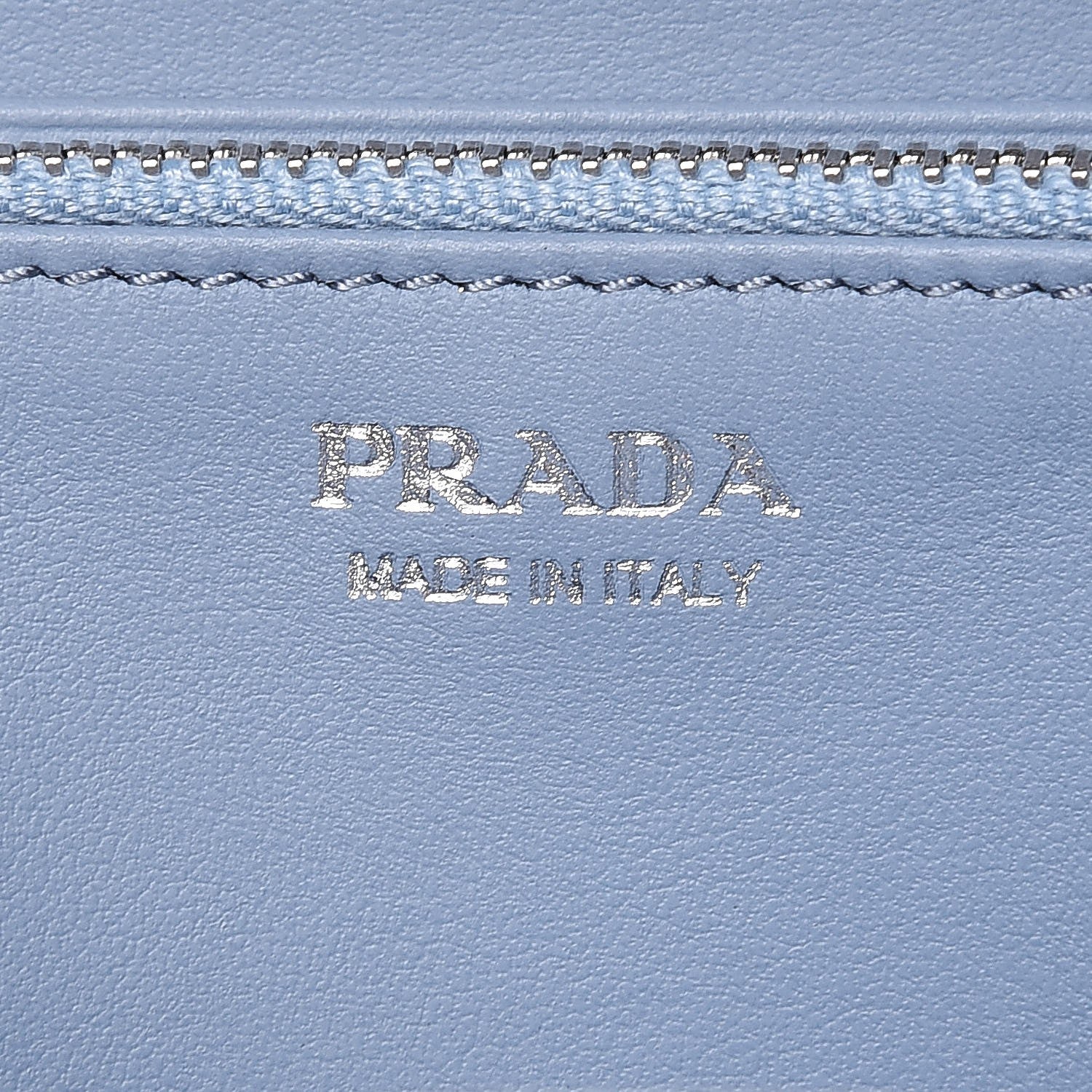 Prada Glace Calf Etiquette Zip Around Wallet Black 6 of 7