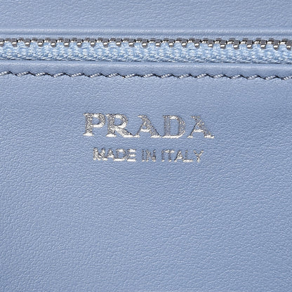 Prada Glace Calf Etiquette Zip Around Wallet Black 6 of 7