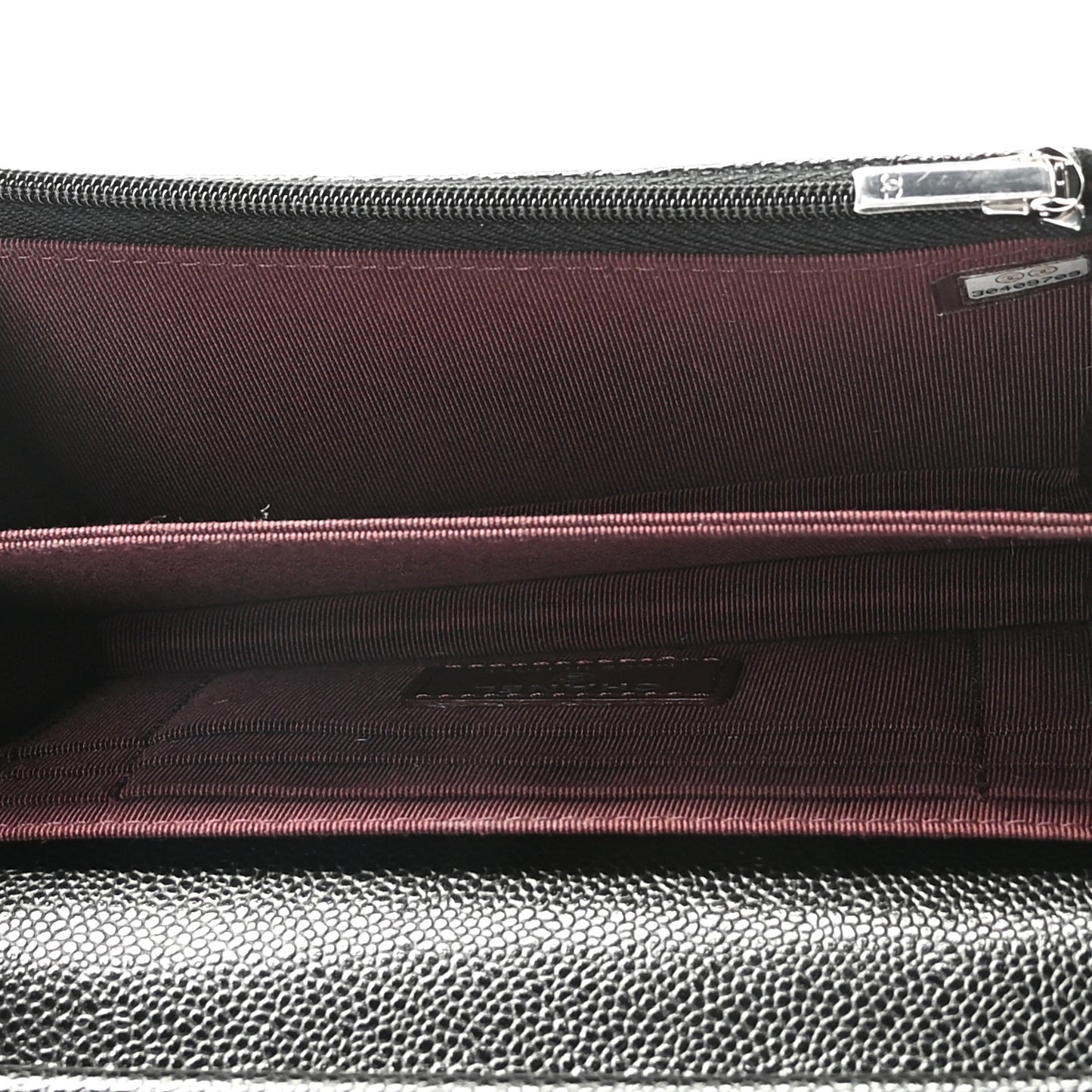 Caviar Quilted Mini Wallet On Chain WOC Black