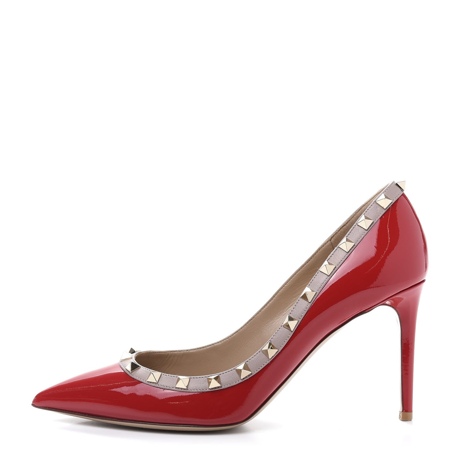 Valentino Garavani Patent Rockstud 85mm Pumps 40 Rosso Poudre 1 of 9