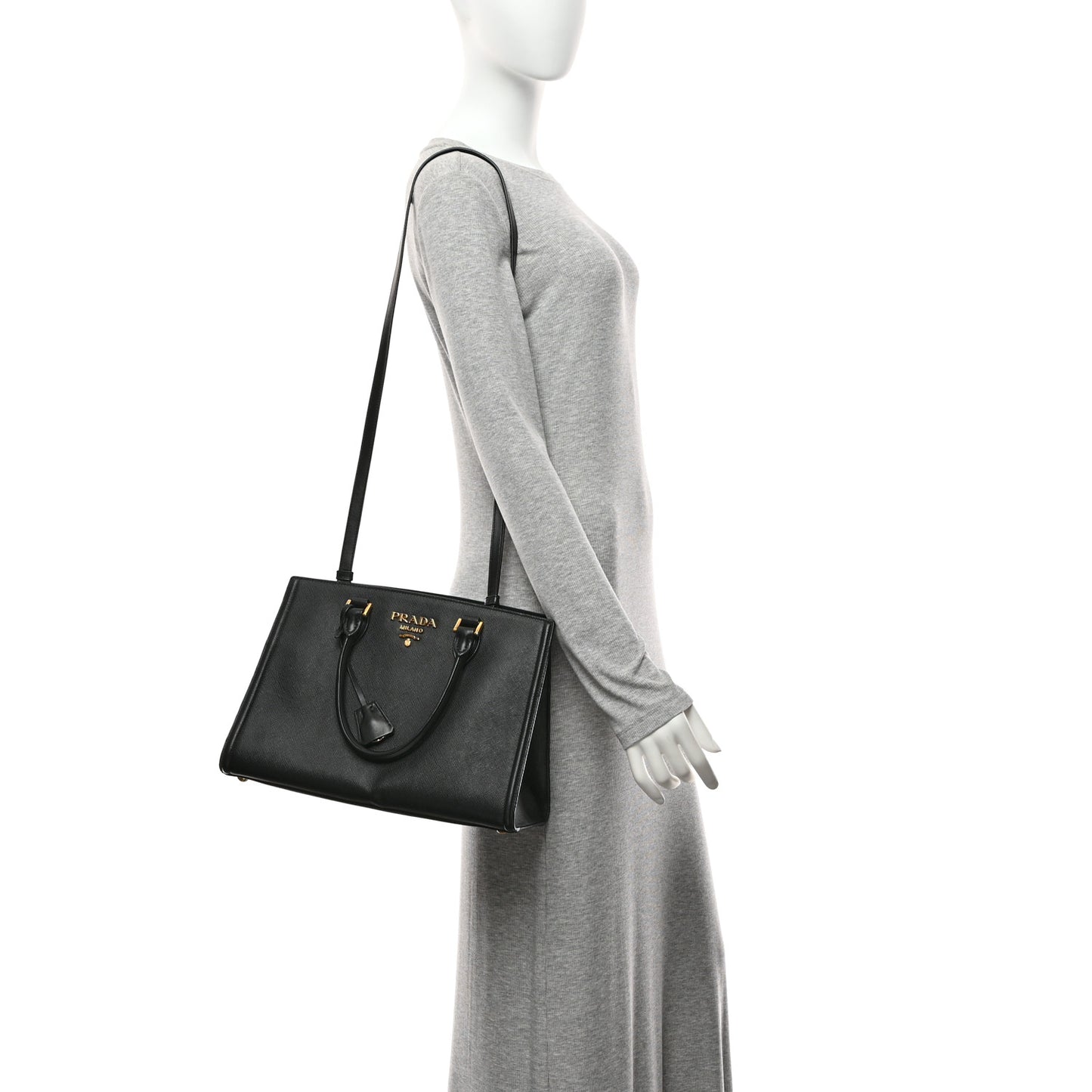 Saffiano Soft Calfskin Tote Black