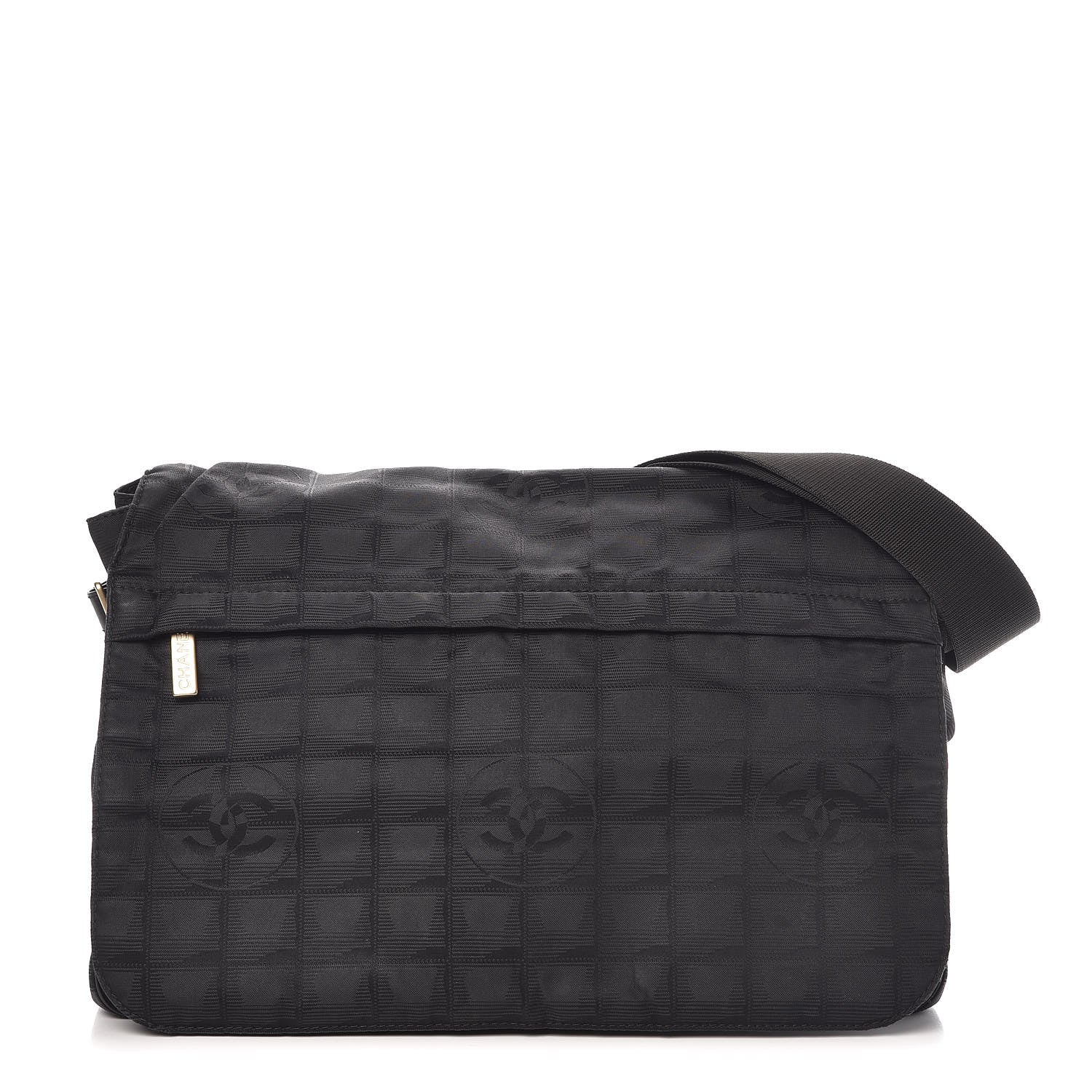 Chanel Nylon Travel Messenger Bag Black 1 of 10