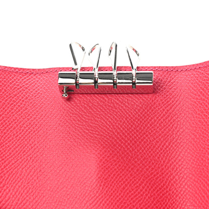 Hermes Epsom Bearn Multicles 4 Key Holder Rose Extreme 7 of 9