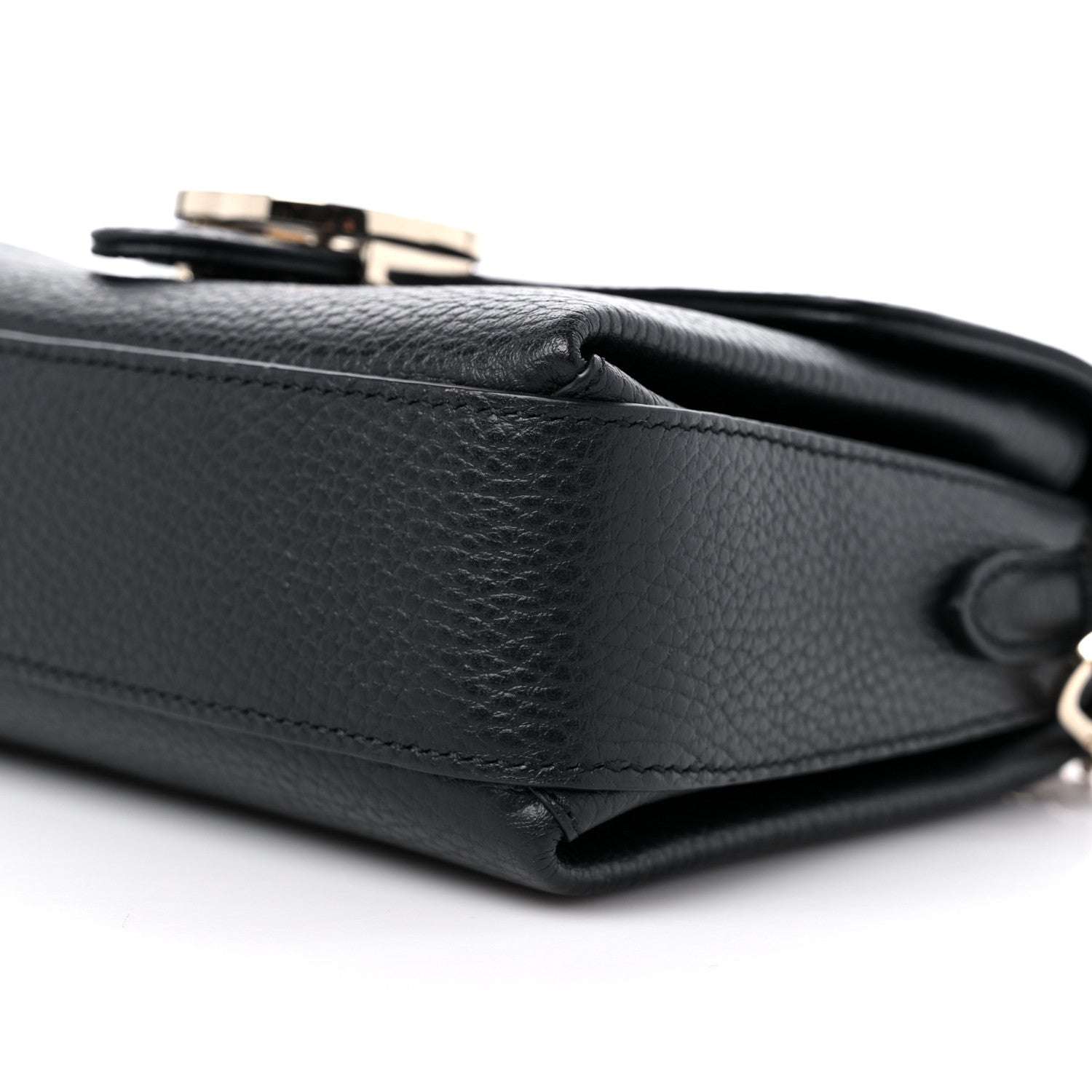 Gucci Dollar Calfskin Interlocking G Crossbody Bag Black 9 of 10