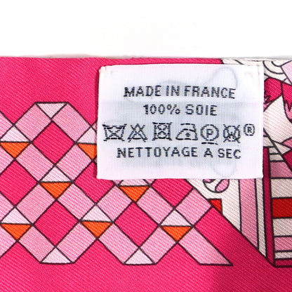 Hermes Silk De l'Ombrelle Aux Duels Twilly Fuchsia Rose Pale 3 of 3