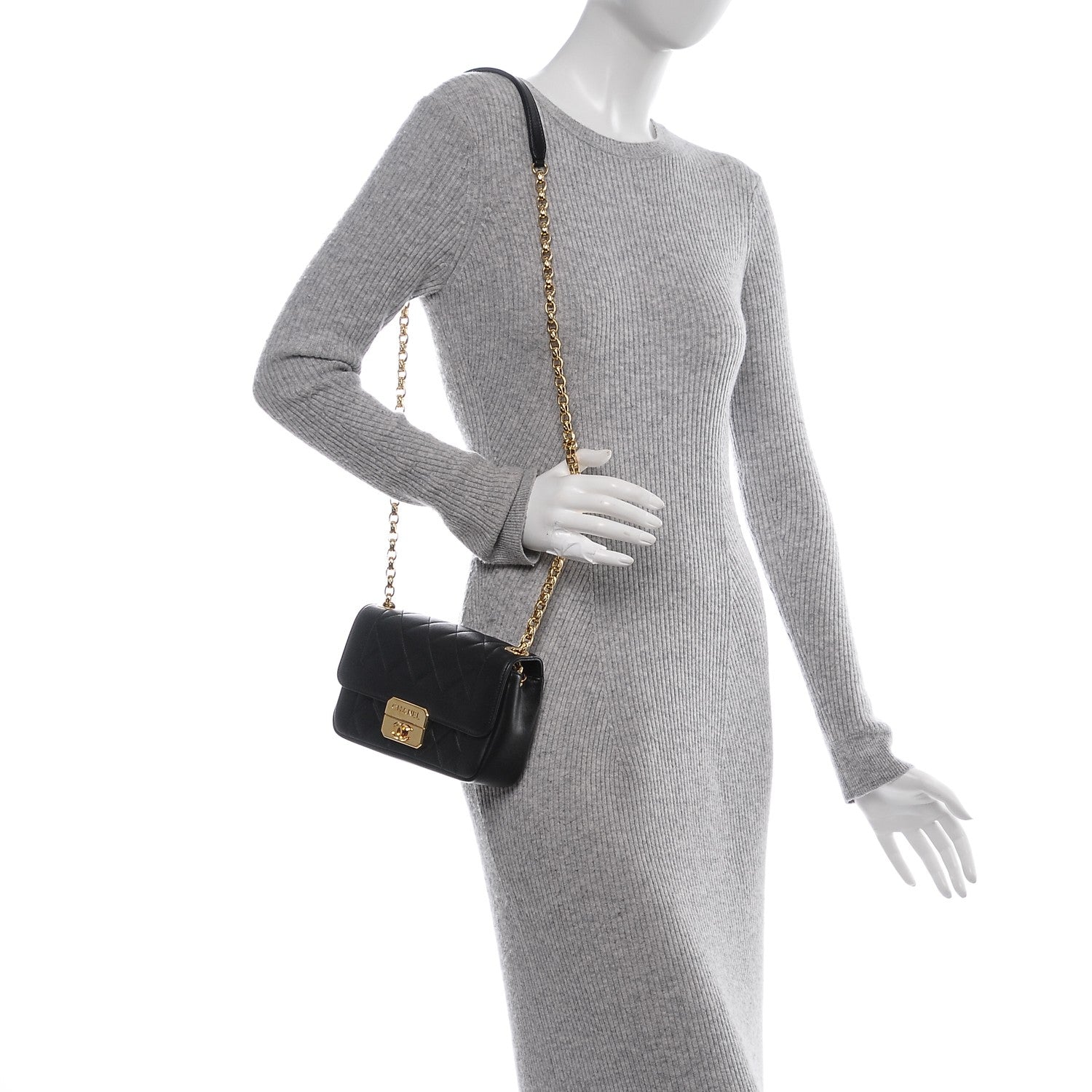 Chanel Lambskin Mini Chic With Me Flap Black 2 of 7