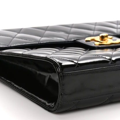 Chanel Patent Quilted Briefcase Laptop Bag Black 10 of 11