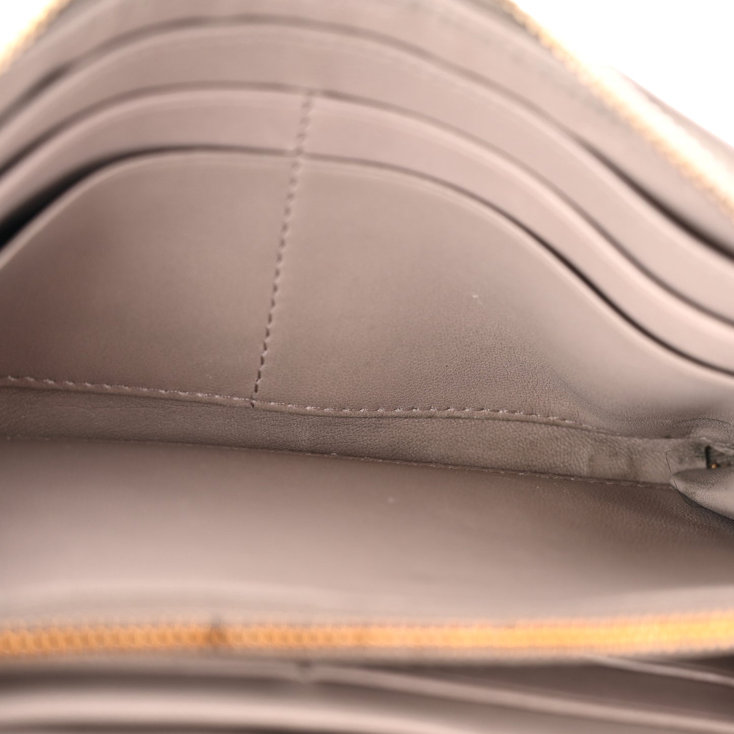 Nappa Matelasse Zip Around Wallet Pomice