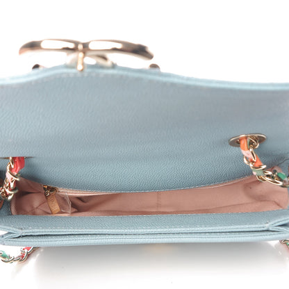 Chanel Grained Calfskin Quilted Small Cuba Top Handle Flap Blue 5 of 9