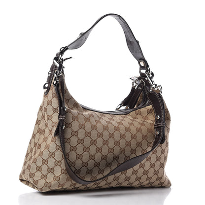 Gucci Monogram Medium Icon Bit Hobo Dark Brown 3 of 9