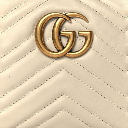 Gucci Calfskin Matelasse Small GG Marmont Chain Shoulder Bag White 8 of 8